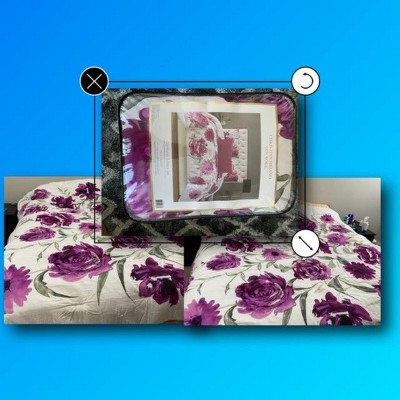 Christian Siriano Twin Xl 2pc Remy Floral Comforter Set Magenta/white :  Target