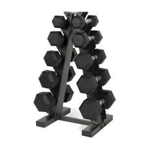 A-Frame Dumbbell Rack, Black (Store 5 Pairs) - 1 of 3