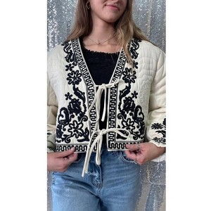 Women's Amber Embroidered Jacket - Aaron & Amber - 1 of 3