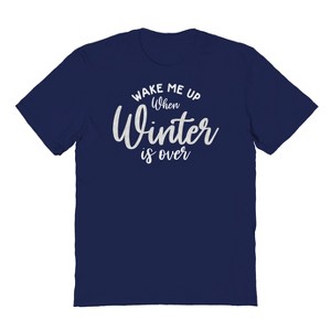 Rerun Island Men's Christmas Wake Me Up Short Sleeve Graphic Cotton T-shirt - 1 of 1