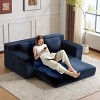 Corduroy Deep Seat Loveseat Sofa Bed with Reversible Cushions and No Assembly for Small Spaces -3irtyhousy - 2 of 4