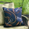 RightSide Designs Bits & Leather Navy Indoor/ Indoor/Outdoor Throw Pillow - 4 of 4