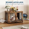 Wooden Dog Crate Furniture – Elegant Indoor Dog Kennel for Large/Medium Dogs, Functional End Table Design - 4 of 4