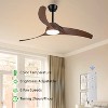 52in. 3-Blades Woodgrain Finish Dimmable Changeable 3000K/4000K/5000K LED Ceiling Fan with Remote Control - 3 of 4