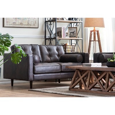 Mariner Adjustable Wood Tripod Floor Lamp with Burlap Shade