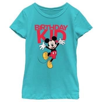 Girl's Mickey & Friends Happy Birthday Kid T-Shirt