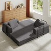 Racxily Convertible Sofa Bed with Pillow - Corduroy Folding Couch for Living Room, Bedroom, Lounge - 3 of 4