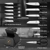 imarku Knife Block Set, Japanese High Carbon Stainless Steel Knives Set for Kitchen, 14-Piece Kitchen Knife Set with Block, Dishwasher Safe - 4 of 4