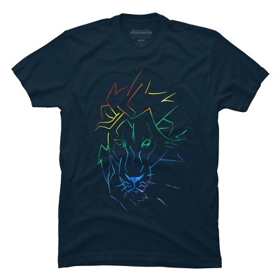 Adult Design By Humans Roar Your Pride Lion Rainbow By WheelsAflame T-Shirt