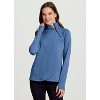 RBX Active Women's Wrap Front Pullover Zip Mock Neck Fleece Sweatshirt with Pockets and Thumbholes - 4 of 4