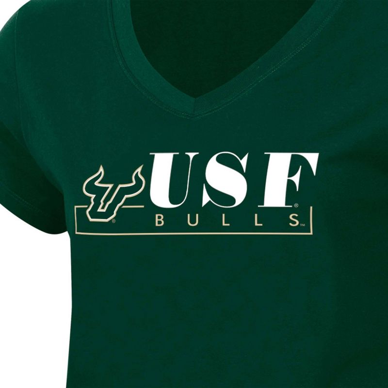 NCAA South Florida Bulls Women&#39;s V-Neck T-Shirt, 3 of 4