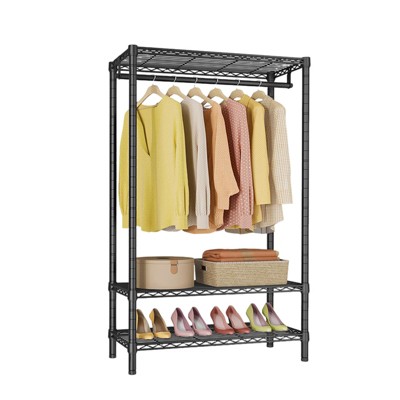 Heavy Duty Clothes Garment Racks Closet Organizer Portable Clothing Racks for Hanging Coat With Shelves Wardrobe