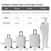 MAYEERTY Luggage Sets ABS Hardshell 3pcs Luggage Sets, Lightweight Durable Suitcase Sets Spinner Wheels Suitcase 20''24''28''?(White) - 2 of 4