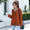 Anna-Kaci Women's Contrast Button Detail Knit Sweater - 3 of 4