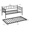 Metal Twin DayBed with Trundle, Sofa Beds with Steel Slat Support and Pull Out Bed, Space-Saving - 2 of 4