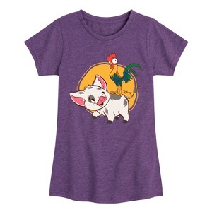 Girls' - Disney - Pua And Hei Ehi Fitted Short Sleeve Graphic T-Shirt - 1 of 4