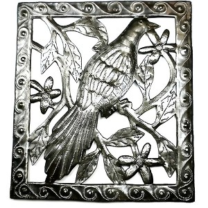 Slickblue Stunning 24-Inch Single Bird Wall Art, Handcrafted Metallic Steel for Elegant Home Decor - 1 of 3