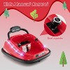 Costway Bumper Car for Kids Electric Ride on Car with Remote Control Joystick Flashing LED Lights - 3 of 4
