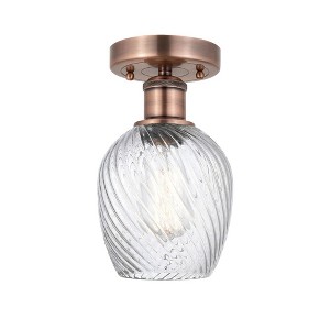 Salina - 1 Light Semi-Flush Mount In Industrial Style-9.75 Inches Tall and 5 Inches Wide - 1 of 1