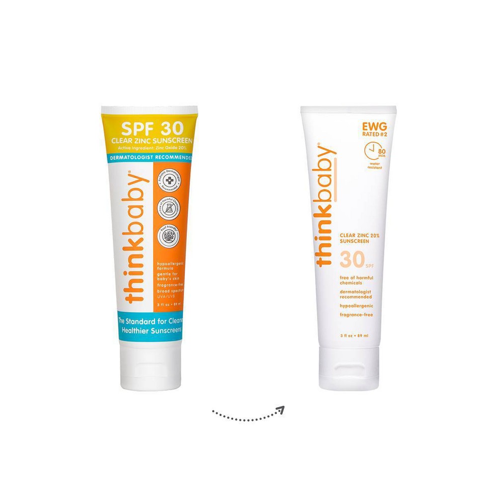 Photos - Cream / Lotion thinkbaby SPF 30 Clear Zinc Sunscreen - 3 fl oz