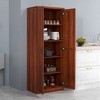 NicBex 63 Inch 5-Tier Kitchen Pantry Storage Cabinet with 2 Doors and Adjustable Shelves for Dining Room,Bathroom,Kitchen - 2 of 4