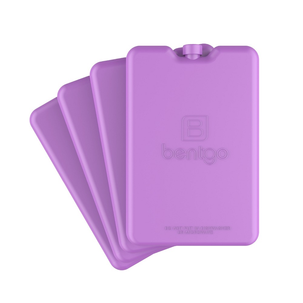 Bentgo Ice Lunch Chillers Ultra-Thin Ice Packs for Lunch Bags, Lunch Boxes & Coolers 4pk - Purple