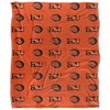 East Central University Logo Pattern Silky Touch Blanket White 50x60 - 2 of 4