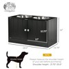 SKYONE Raised Dog Feeding Station with 44L Storage Cabinet, Stainless Steel Bowls, Elevated Stand - 2 of 4