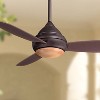 52" Minka Aire Country Cottage Outdoor Ceiling Fan with LED Light Oil Rubbed Bronze Taupe Pietra Glass Wet Rated for Patio Porch - 2 of 4
