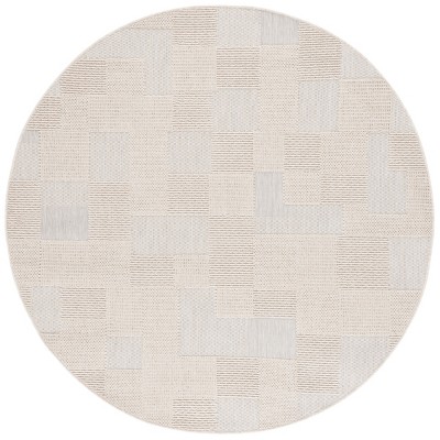 Milos MLO108 Power Loomed Indoor/Outdoor Area Rug - Beige - 6'7"x6'7" - Safavieh