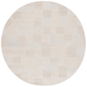 Milos MLO108 Power Loomed Indoor/Outdoor Area Rug - Beige - 6'7"x6'7" - Safavieh - 1 of 4