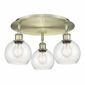 Athens - 3 Light Flush Mount In Industrial Style-8.63 Inches Tall and 17.75 Inches Wide - 1 of 1