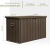 Maggift Deck Boxes Garden Large Patio Storage, for Furniture, Outside Cushions and Garden Tools, Bench, Easy to assemble，Brown, 49.41"*29.57"*29.72" - 3 of 3