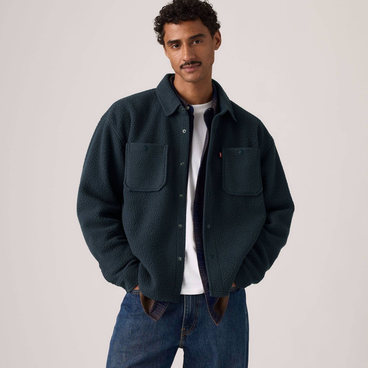 Levi's® Men's Relaxed Fit Worker Button-Down Shirt - Navy Blue
