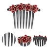 Unique Bargains Women's Crystal Plum Blossoms Side Comb 1 Pc - 3 of 4