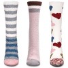 MeMoi Women's 3 Pair Pack Cozy Crew Socks Black-Black 9-11 - 2 of 3