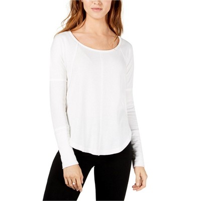 Lucky Brand Womens Exposed-Seam Thermal Basic T-Shirt