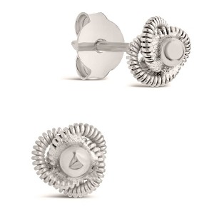 SHINE by Sterling Forever Sterling Silver Braided Knot & Sphere Stud Earrings - 1 of 2