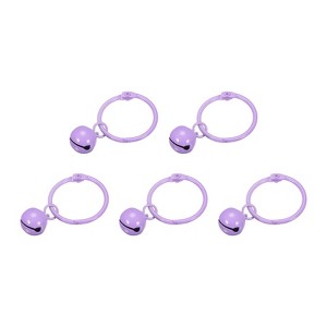 Unique Bargains Stainless Steel DIY Christmas Decoration Pet Bells Keyrings 5 Pcs - 1 of 3