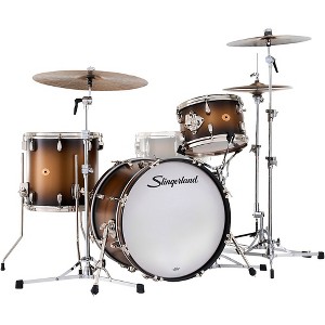 Slingerland Radio King 3-Piece Shell Pack With 20" Bass Drum Black and Gold Lacquer - 1 of 4