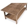 Milani Rectangle Cocktail Table Natural: Mango Wood, Mid-Century Modern, Storage Shelf - Steve Silver Co. - 3 of 4