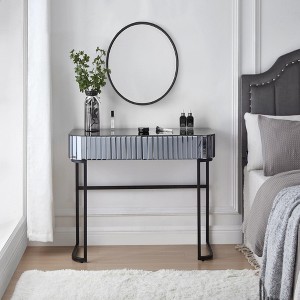 Infurnic Makeup Vanity Tables Set with Lights in Openable Mirror, Drawers and Cabinets and Shelves, for Bedroom, Black, 42.83"*15.7"*57.09" - 1 of 4