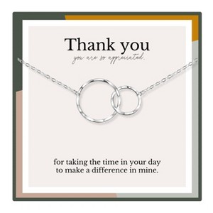HOPE LOVE SHINE Thank You Gift for Mentor Caregiver Teacher – 2 Ring Necklace for Her - 1 of 4