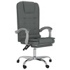 vidaXL Massage Reclining Office Chair Dark Gray Fabric - 2 of 4