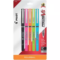 Pilot 5pk Precise V5 Rolling Ball Pens Extra Fine Point 0.5mm Assorted Inks