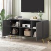 Modern TV Stand for TVs up to 55'',Entertainment Center with Storage, Wood TV Media Console, Sideboard Storage Cabinet for Living Room Bedroom - 2 of 4