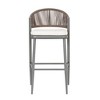 Christopher Knight Home Dafydd Outdoor 30" Iron and Rattan Barstools with Scallop-shaped Backrest (Set of 2) - 4 of 4