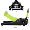 DSVIMOY 3.5 Ton Low Profile Floor Jack, Racing Floor Car Jack with Dual Piston Quick Lift Pump, Truck Hydraulic Jack, Green, 32.8"*17"*7.5" - 3 of 4