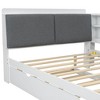 Kumasinova Twin/Full Size Bed Frame with 2 Drawers/Trundle,Wood Twin/Full Bed Frame with Headboard,Platform Bed Frames with Shelves for Teens,Adults - 3 of 4