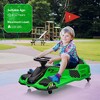 24V Ride on Drift Car, Kids Electric Drifting Go-Kart High/Low Variable Speed, Music,Front+Tail LED Light,Low-Power Alarm - 2 of 4